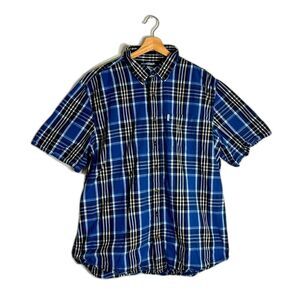 Carhartt Short Sleeve plaid Cotton Button-Up Casual Button-Down Shirt size 2XL